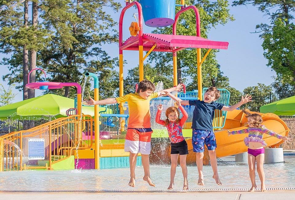 These water parks and other swimming spots are perfect for summer birthday parties in Houston. Photo courtesy of the City of Conroe Parks and Recreation