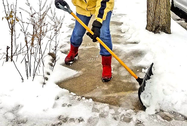 Shoveling snow
