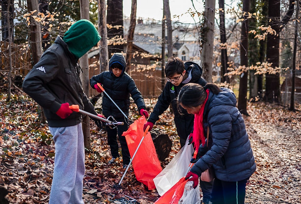 There are many opportunities to help clean up Montgomery County parks throughout the year. Photo courtesy of Montgomery County Parks