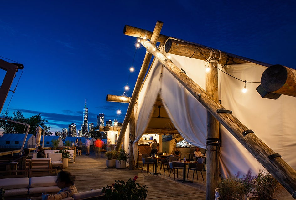 Collective Governors Island elevates the camping experience with sturdy tents, luxurious bedding, and indoor plumbing. Photo courtesy Collective Governors Island 