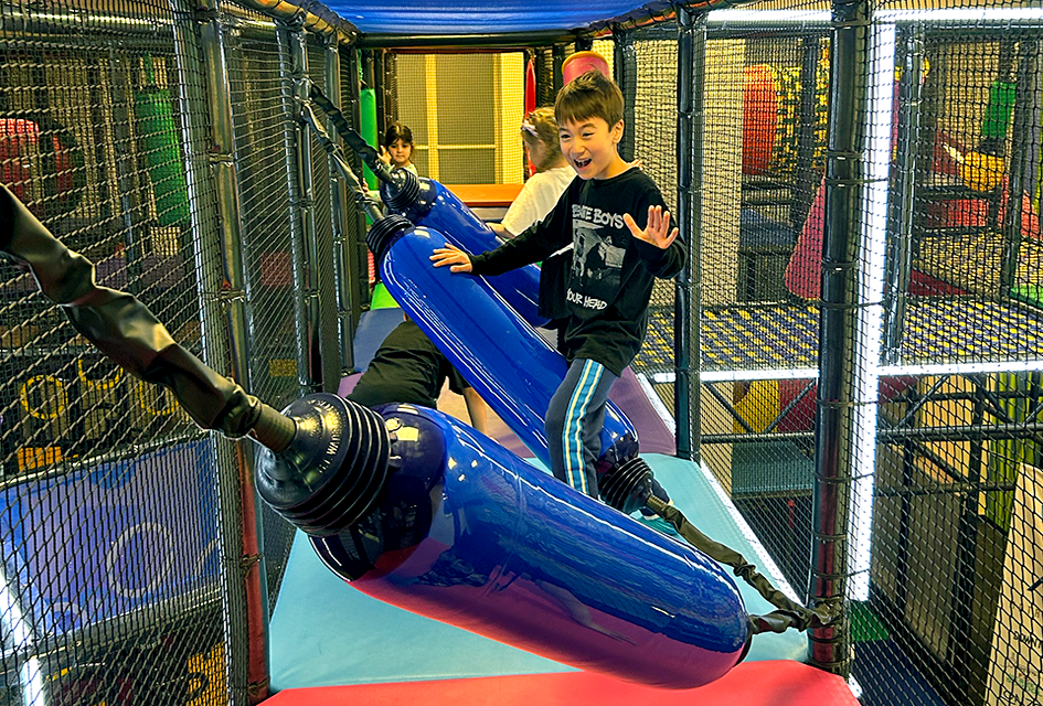 There's plenty of action in the 40,000-square-foot Complete Playground. 