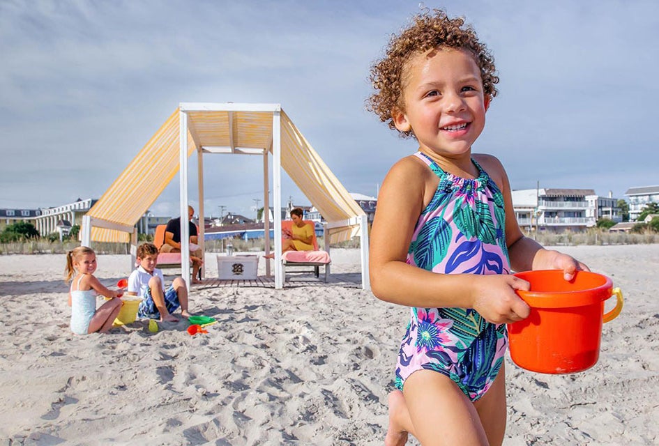 Enjoy the Cape May beach with extra amenities during a stay at Congress Hall. Photo courtesy the hotel