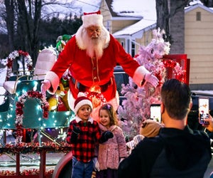 Pictures with Santa make for incredible memories. Photo courtesy of Connecticut Public, Facebook