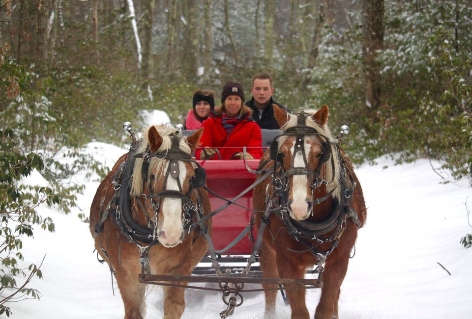 Cornerstone Ranch offers private and group sleigh rides in Princeton. Photo courtesy of Cornerstone Ranch LLC
