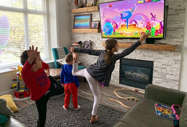 Free videos make it easy for kids of any age to do yoga together.