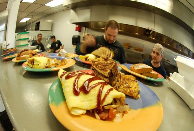 Photo of meals in kitchen window from best places for breakfast in Connecticut.