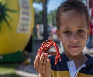 Get crackin' on some mudbugs, listen to live music and play carnival games./Photo courtesy of the Texas Crawfish and Music Festival.