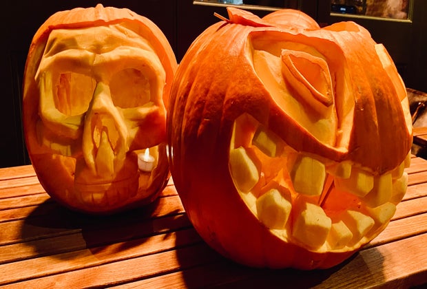 Image of jack-o'-lanterns - Best Halloween neighborhood decorations in Boston 