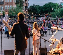 Enjoy live music on Peace Plaza as part of the Grapevine Main Live! Music Series. Photo courtesy of Visit Grapevine