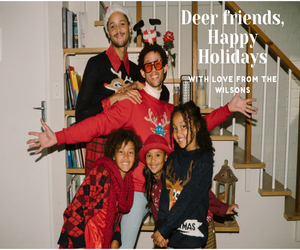 Put on a holiday sweater—ugly or not!—and strike a pose!