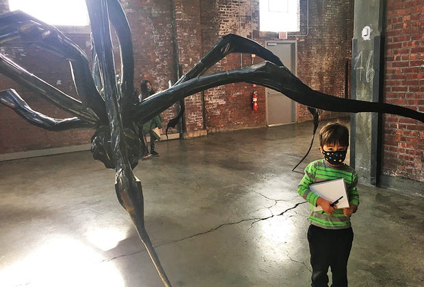 Dia Beacon large-scale Crouching Spider by Louise Burgeois