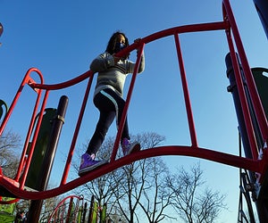 Climb to new heights at the Adventure Playground in Highbridge Park. Photo by Jody Mercier