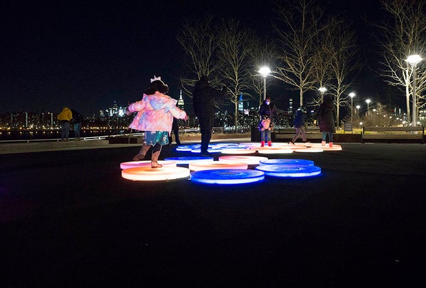 Reflect, Domino Park's New Light-up Public Art Installation 