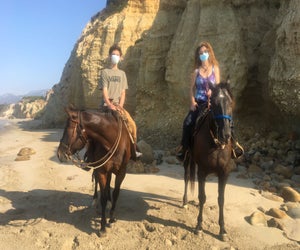 Only in LA can you take a beach ride in the winter. Photo by Mommy Poppins