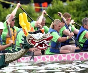 Head to Poughkeepsie for the FREE Dragon Boat Race & Festival on Saturday. Photo courtesy of the festival