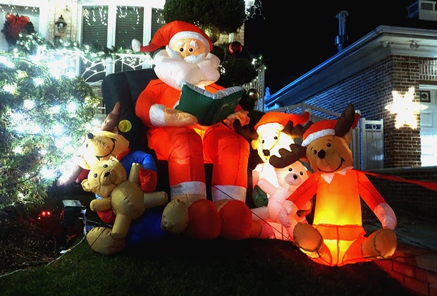 Christmas inflatables and lights make for happy Christmas traditions
