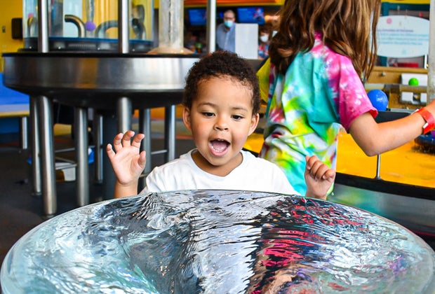 Photo of child at Connecticut Science Center in Hartford