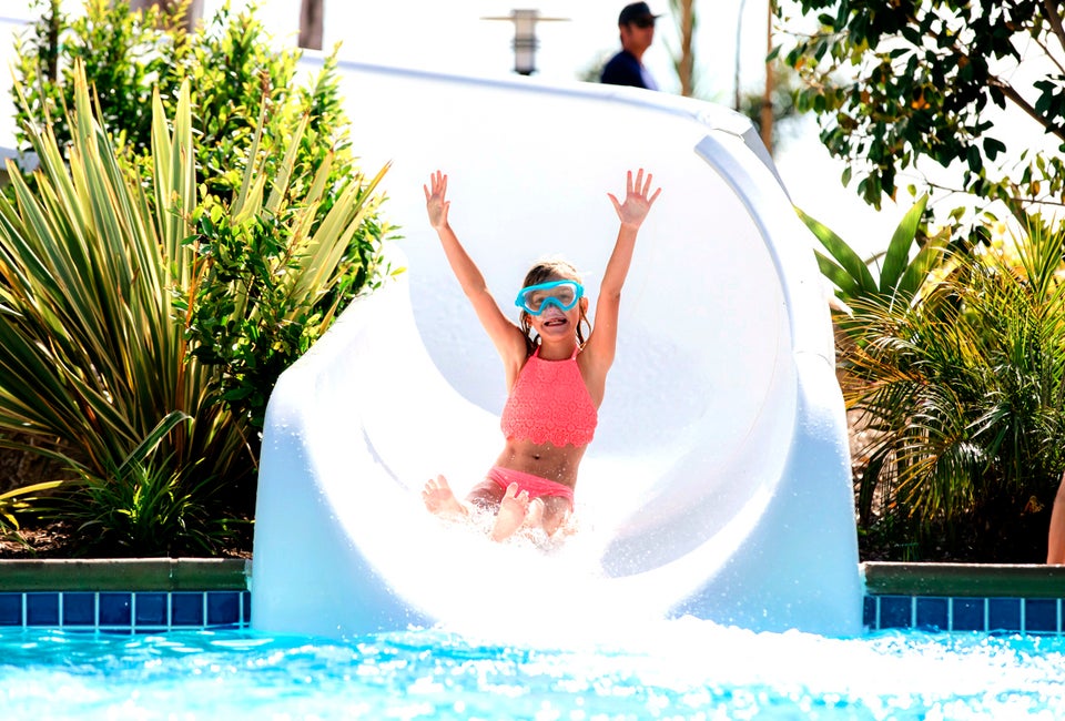 Take a Lego break on a water slide. Photo courtesy of the Sheraton Carlsbad Resort & Spa