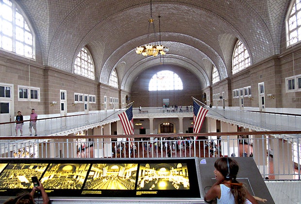 100 things to do in NYC with kids: Ellis Island Registry Room