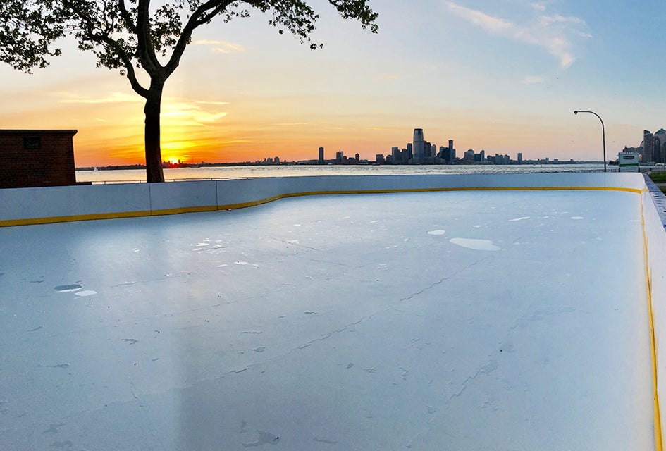 An ice rink is opening for summertime fun on Governors Island.