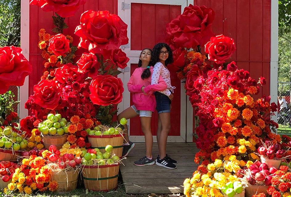 The grounds of the Queens County Farm Museum provide a backdrop for the stunning floral displays of The Fall Escape