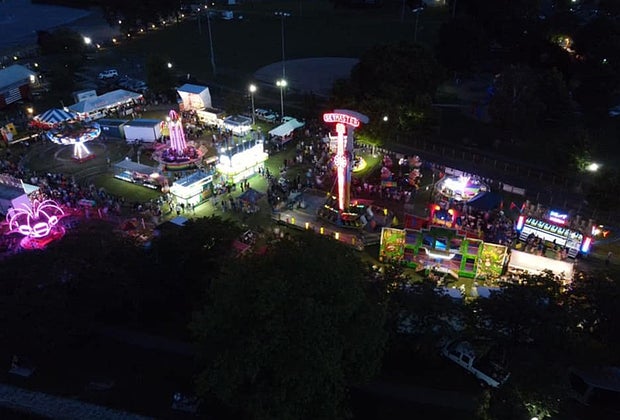 Aerial view of the Fire Department Carnical in Mamaroneck