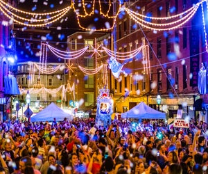 Boston's North End takes to the streets with summer festivals and fairs. Fisherman's Feast photo by Matt Conti