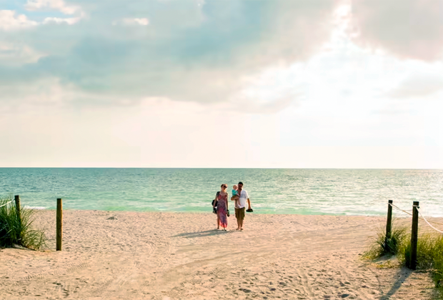family on the beach at Captiva Island Florida best beaches destinations
