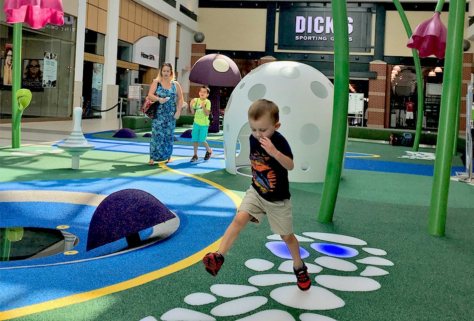Florida Mall Play Park is a free indoor playground for kids to let loose!
