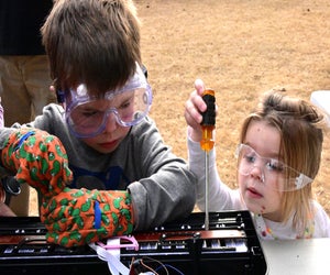 Test your tinkering skills at Flying into the Future at Chattahoochee Nature Center.  Photo courtesy of the center 