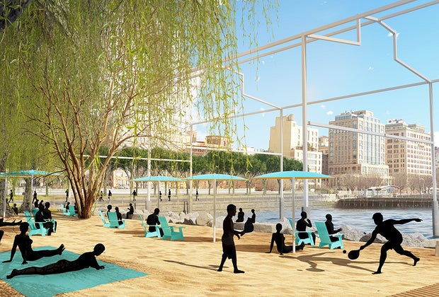 Gansevoort Peninsula beach