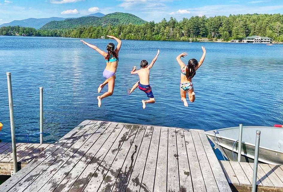 It's hard to resist the allure of a dip in Mirror Lake during your weekend getaway to the Golden Arrowhead Lakeside Resort.