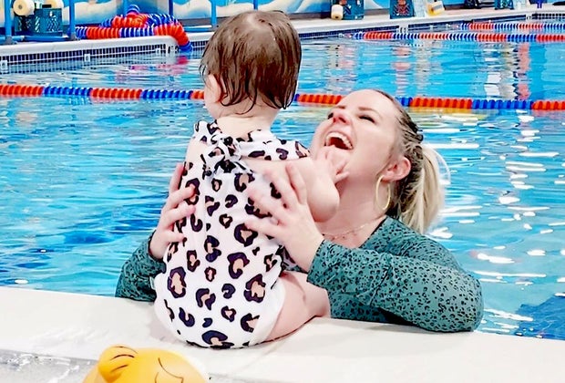 Baby swim classes in Westchester Goldfish Swim School
