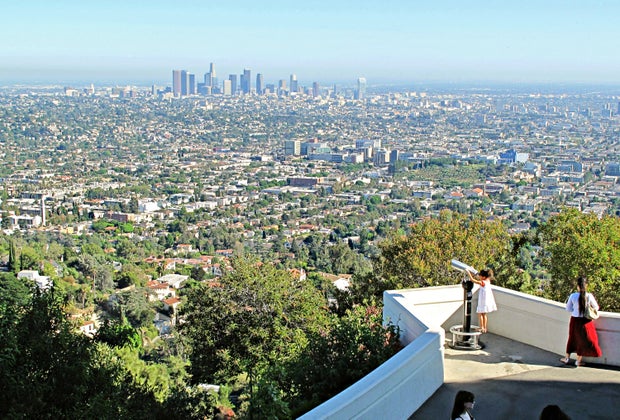 Scenic views from the Griffith Park Observatory are sure to impress your group.