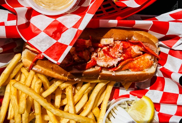 Image of lobster roll from Hallmark-Best Lobster shacks in New England
