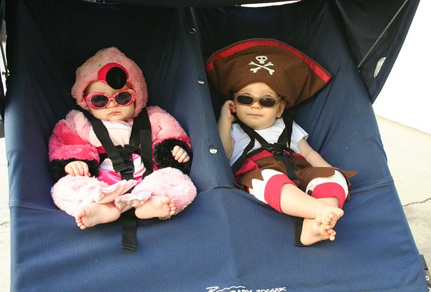 Kids' Halloween Costume Ideas: Pirate and Flamingo