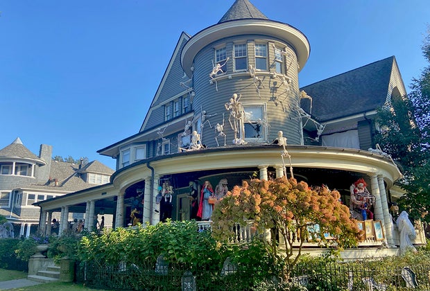 Ditmas Park Halloween decorations