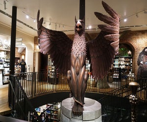 See the Griffin that guards Dumbledore's door up close at Harry Potter New York.
