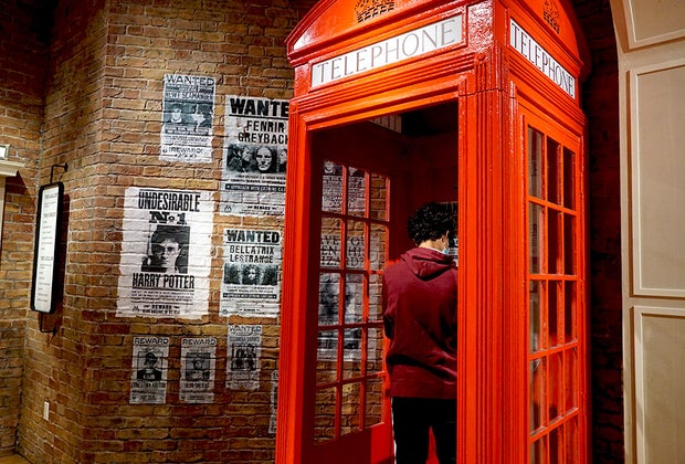 Phone booth at Harry Potter New York