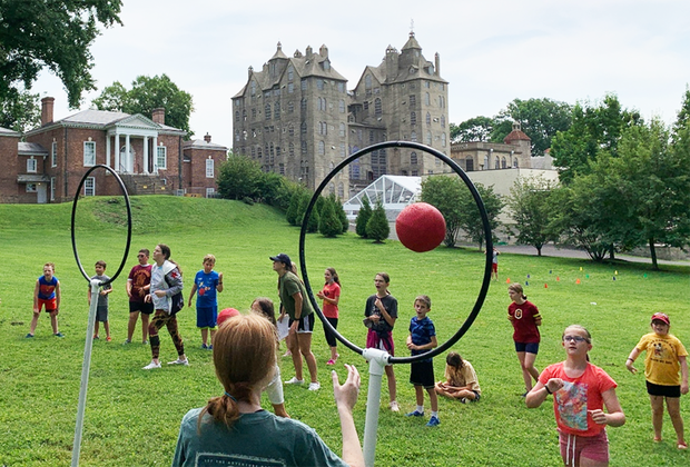 Harry Potter Fan Vacation Ideas in the US: Mercer Museum staff for the Wizarding Academy Summer Camp