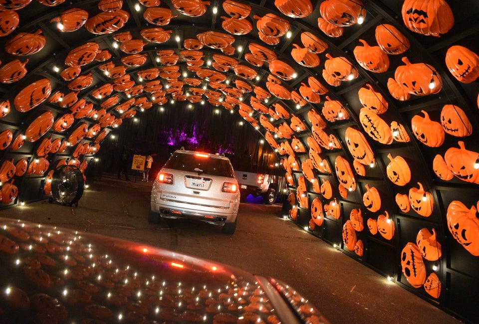 The jack o'lantern tunnel is a highlight of Hauntoween.