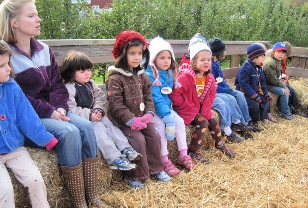 Image of kids on hayride - Best Hayrides in Connecticut