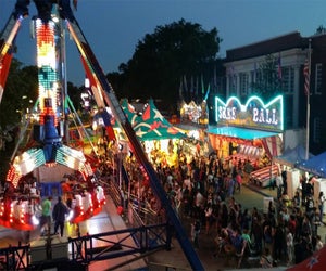 The fun continues into the evening at the Herricks Community Center Carnival.  Photo courtesy of the carnival