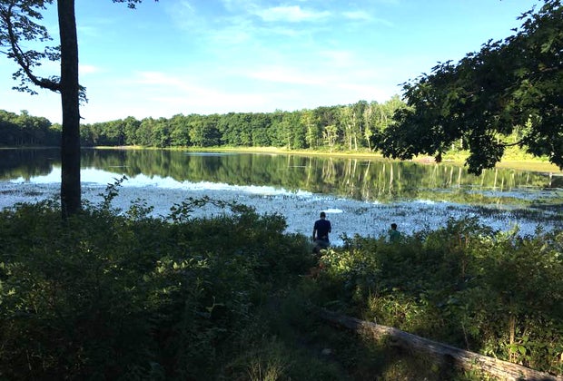 Camping near NYC: High Point State Park lake view