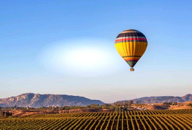Get out of this world in a hot air balloon with California Dreamin' in Temecula