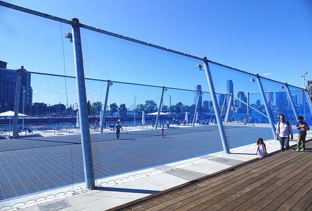 Sport courts offer space for recreation at Pier 26 in Hudson River Park