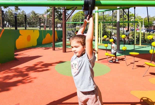 An Awesome New Playground in West Hollywood: Hanging out at the monkey bars