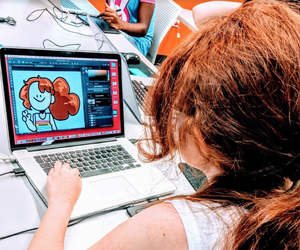 Learn illustration and animation. Photo courtesy of Digital Media Academy Online Tech Camps