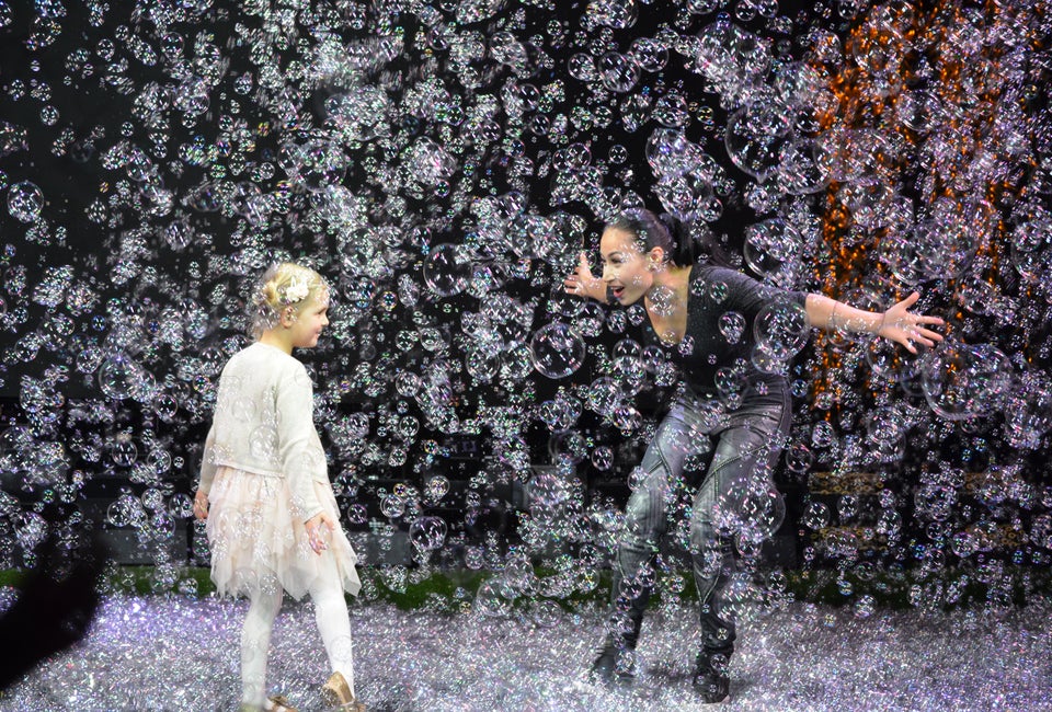 Gazillion Bubble Show is headed to downtown Houston this weekend. Photo courtesy of the event. 