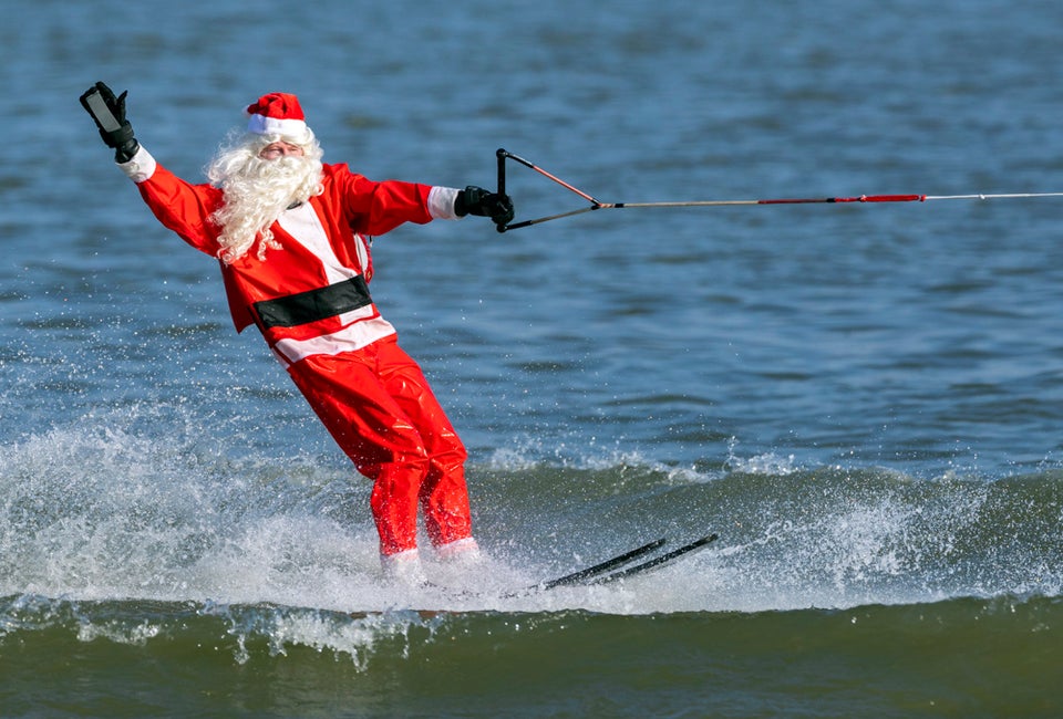 Wave to waterskiing Santa on Christmas Eve! Photo by Toni Genburg
